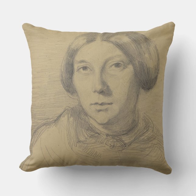 Porträt einer Frau, vielleicht George Sand Kissen (Vorderseite)