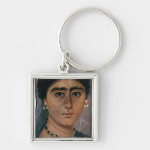 Porträt einer Frau, von Fayum, 1.-. Jahrhundert Schlüsselanhänger