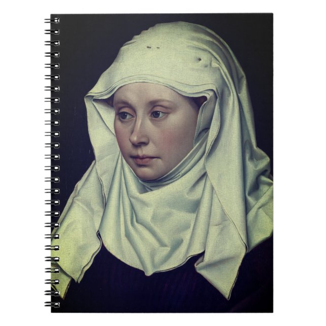 Porträt einer Frau - von Robert Campin (c. 1435) Notizblock (Vorderseite)