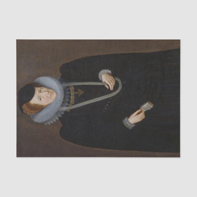 Porträt einer Frau, wahrscheinlich Maria von Scuda Seidenpapier (Vorderseite)