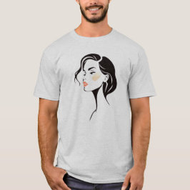 Porträt einer Frau wie ein Comic. T-Shirt