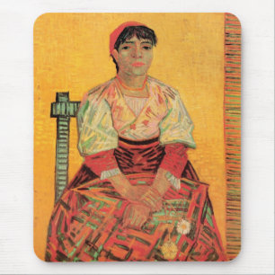 Porträt einer italienischen Frau von Vincent van G Mousepad