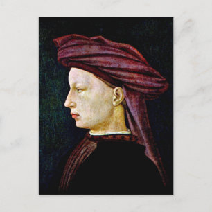 Porträt einer Jugend im Profil von Masaccio Postkarte