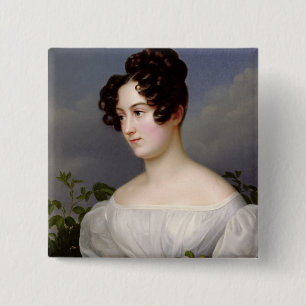 Porträt einer jungen Frau, 1827 (Öl auf Leinwand Button