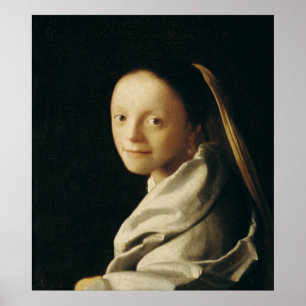 Porträt einer jungen Frau, c.1663-65 Poster