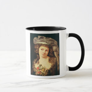 Porträt einer jungen Frau Tasse