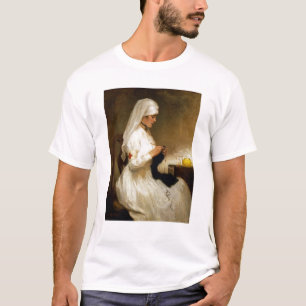 Porträt einer Krankenschwester vom roten Kreuz T-Shirt