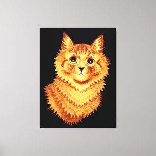 Porträt einer orangefarbenen Katze von Louis Wain  Leinwanddruck