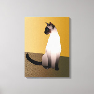 Porträt einer Siegel Point Siam Katze Leinwanddruck