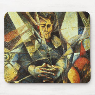 Porträt einer Sitzfrau Mousepad