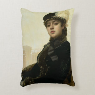 Porträt einer unbekannten Frau, 1883 Dekokissen
