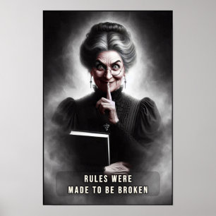 Porträt einer unheimlichen Schulleiterin aus der v Poster