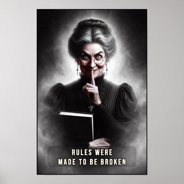 Porträt einer unheimlichen Schulleiterin aus der v Poster (Vorne)