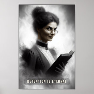 Porträt einer unheimlichen Schulleiterin aus der v Poster