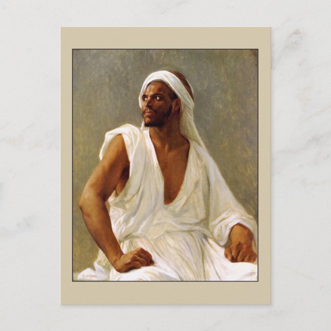 Porträt eines Arabers von Cabanel Postkarte (Vorderseite)