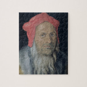 Porträt eines bärtigen Mannes in Red Hat, 1520 (