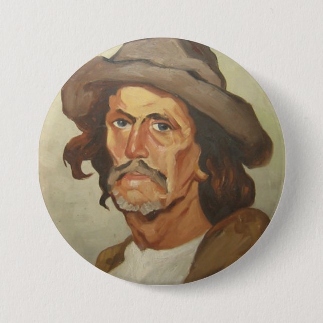 Porträt eines Bauern (von Ipolit Strâmbu) Button (Vorderseite)