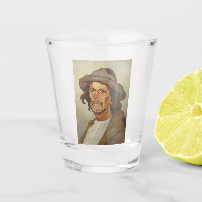 Porträt eines Bauern (von Ipolit Strâmbu) Schnapsglas (Vorderseite)