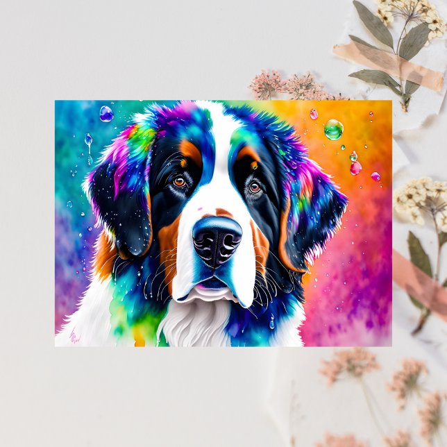 Porträt eines Berner Hundes Postkarte (Von Creator hochgeladen)