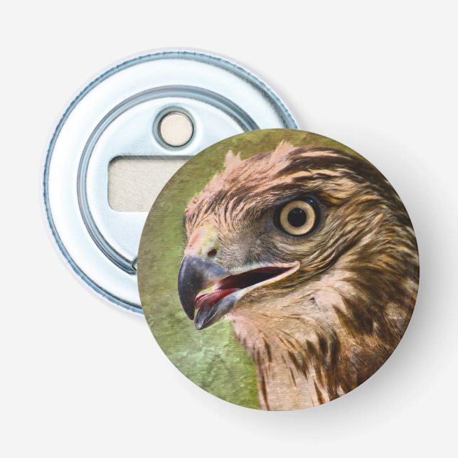 Porträt eines Falken Flaschenöffner (Vorderseite)