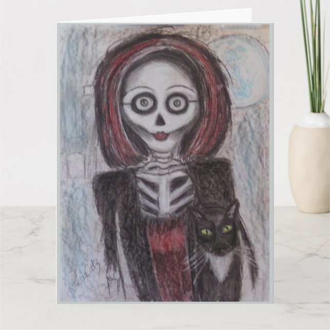 Porträt eines Geistes, Halloween Karte (Vorderseite)