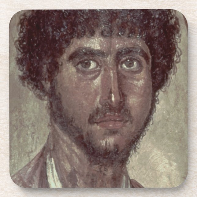Porträt eines Griechen, von Fayum, Getränkeuntersetzer (Vorderseite)