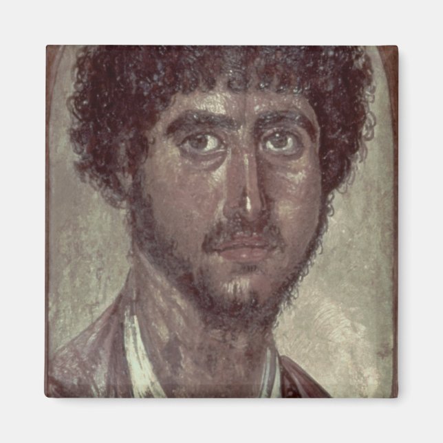 Porträt eines Griechischen aus Fayum, Romano-Ägypt Magnet (Vorne)