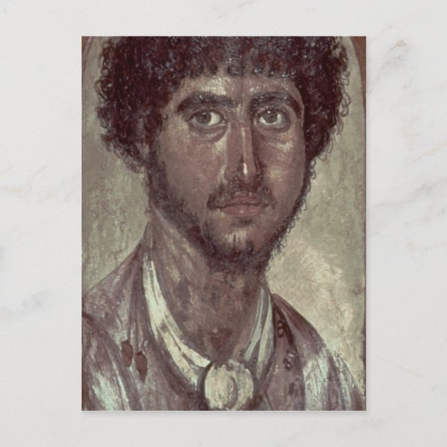 Porträt eines Griechischen aus Fayum, Romano-Ägypt Postkarte (Vorderseite)