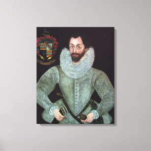 Porträt eines Herrn der Weber-Familie c1600 Leinwanddruck