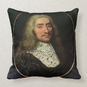 Porträt eines Herrn (Öl auf Leinwand) Kissen