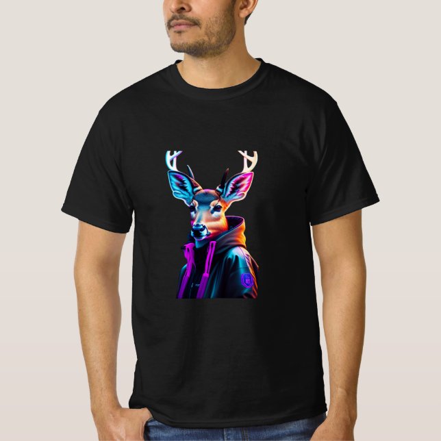 Porträt eines Hirschen-T - Shirt (Vorderseite)