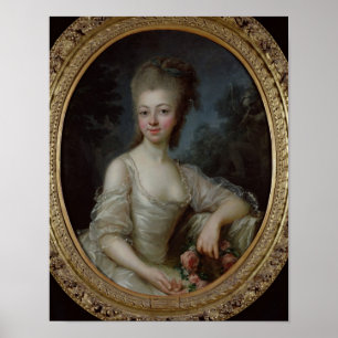 Porträt eines jungen Mädchens, 1775 Poster