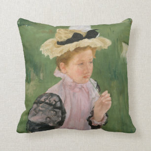 Porträt eines jungen Mädchens, circa 1899 Kissen