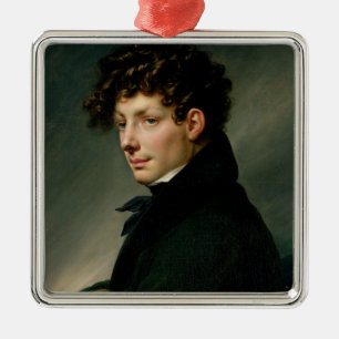 Porträt eines jungen Mannes als Jäger, 1811 Silbernes Ornament