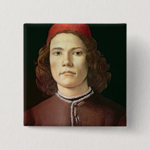 Porträt eines jungen Mannes, c.1480-85 Button