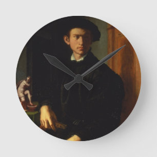 Porträt eines jungen Mannes, c.1532-40 (Öl auf Runde Wanduhr
