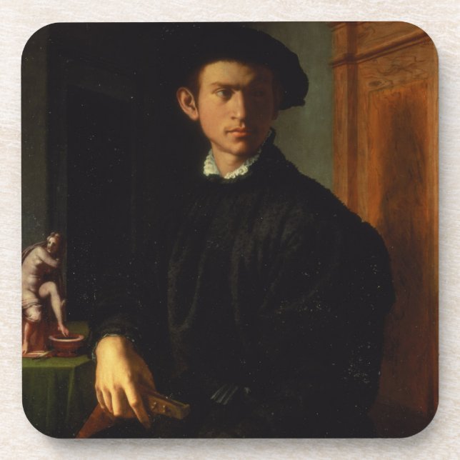 Porträt eines jungen Mannes, c.1532-40 (Öl auf Untersetzer (Vorderseite)
