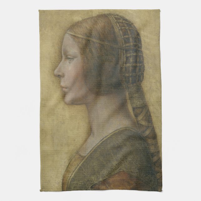 Porträt eines jungen Verlobten durch Leonardo da Küchentuch (Vertikal)