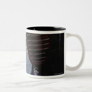 Porträt eines Kendo Fechters 6 Zweifarbige Tasse