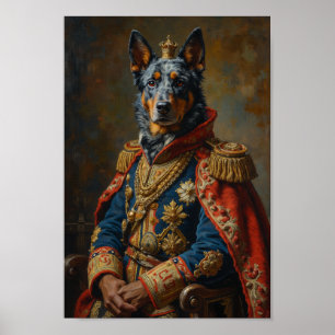 Porträt eines königlichen Blue Heelers Poster