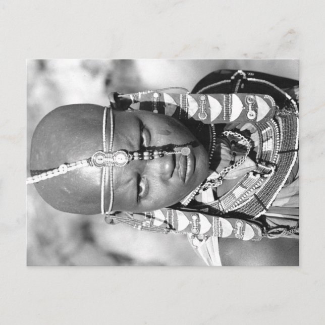 Porträt eines Maasai Postkarte (Vorderseite)
