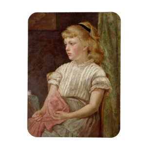 Porträt eines Mädchens, 1896 (Öl auf Leinwand) Magnet