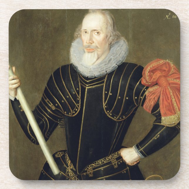 Porträt eines Mannes, 1593 (Öl auf Platte) Untersetzer (Vorderseite)