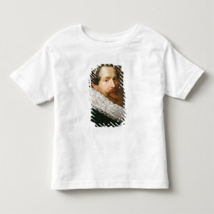Porträt eines Mannes, der eine Ruppe trägt Kleinkind T-shirt