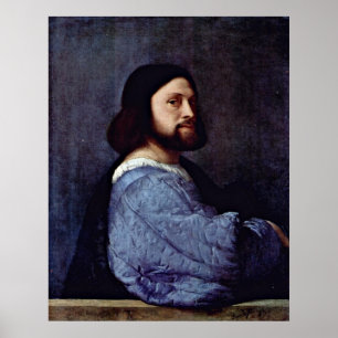 Porträt eines Mannes (L'Ariosto) durch Tiziano Poster