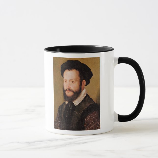 Porträt eines Mannes mit Brown-Haar, c.1560 Tasse (Rechts)