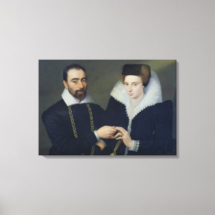 Porträt eines Paares Leinwanddruck