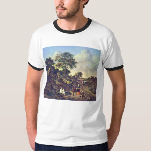Porträt eines Paares mit zwei Kindern T-Shirt