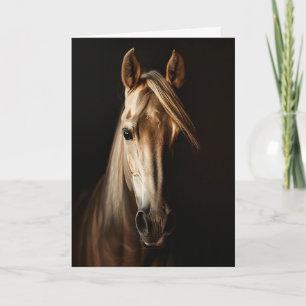 Porträt eines Palomino-Pferdes Fotografie Karte