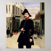 Porträt eines Polizeibeamten in Douai im Jahr 1848